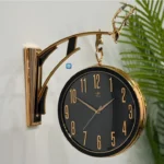 Imported Black Gold Double Sided Clock (12Inch) - Image 2