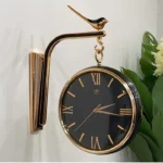 Imported Simple Black Double Sided Clock