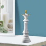 Chess King, Queen And Knight White Figurine For Home Décor - Set of 03 - Image 4