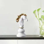 Chess King, Queen And Knight White Figurine For Home Décor - Set of 03 - Image 3