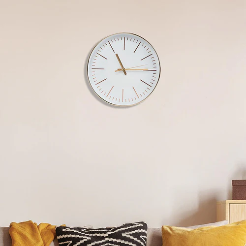 Luxury gold non ticking wall clock for modern home decor Pakistan