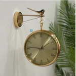 Imported Aesthetic Golden Double Sided Clock