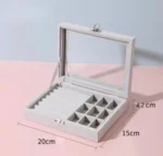 Velvet Leather Jewellery Organizer Box - Image 2