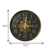 Imported Fancy Gold & Black Moving Gears Clock (Limited Edition) - Image 2
