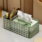 Acrylic 2 in 1 Tissue Box and Storage Organizer - Image 2