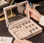 Velvet Leather Jewellery Organizer Box