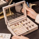 Velvet Leather Jewellery Organizer Box