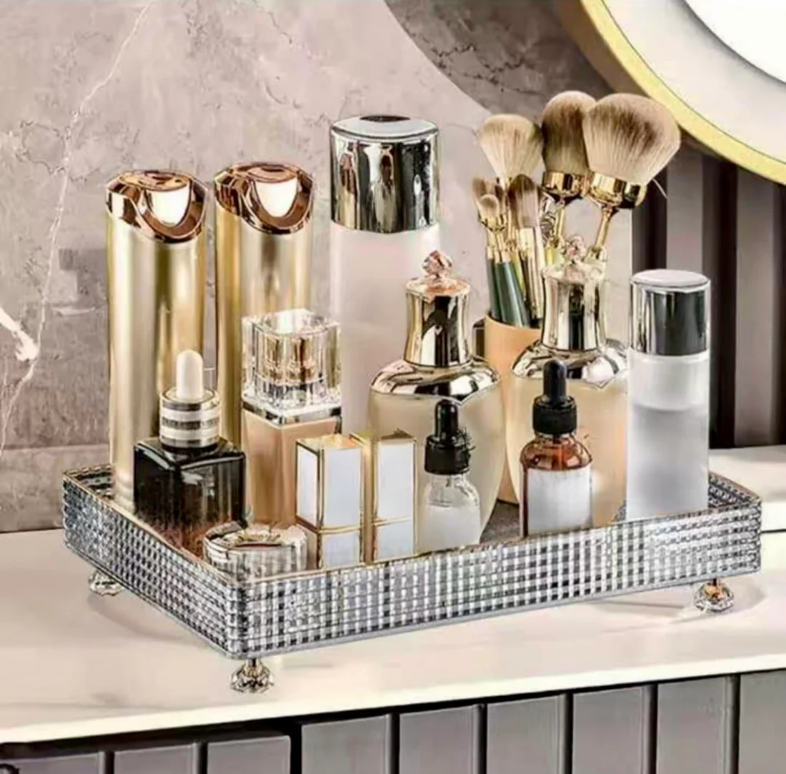 89BBB042-253D-49A6-BEE8-39EE1BD30745 Acrylic Vanity Perfumes Makeup Tray - Image 1