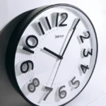 Modern 13-Inch Wall Clock – Silent Non-Ticking Quartz Clock with 3D Numbers, Minimalist Design for Bedroom, Living Room & Office