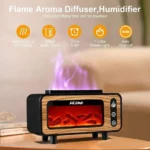 Retro 7 Color Fireplace Flame Aromatherapy Air Humidifier