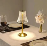 Metal Brass Crystal Table Lamp Best Quality Rechargeable - Image 3