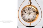 Classic Creative Silent Table Clock Vintage Gold Metal Retro Living Room Desk Clock Alarm Shelf Watch School Home Decor Gift - Image 2