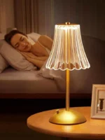 Metal Brass Crystal Table Lamp Best Quality Rechargeable
