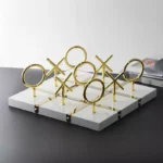 Luxury Gold & Black-White Tic-Tac-Toe Set – Modern Decorative Game Piece - Image 5