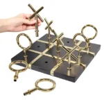 Luxury Gold & Black-White Tic-Tac-Toe Set – Modern Decorative Game Piece - Image 3