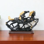Black 3in1 Horse Statue For Home Decor