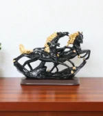 Black 3in1 Horse Statue For Home Decor