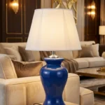 Medium Blue Twister Table Lamp (Pair)