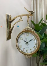Imported Luxury Brown Wood Double Face Clock 10 inchs (Dial Size) - Image 2