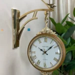 Imported Luxury Brown Wood Double Face Clock 10 inchs (Dial Size)