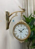 Imported Luxury Brown Wood Double Face Clock 10 inchs (Dial Size)