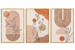 Set Of 3 Modern Abstract Art Beige Design - Image 3